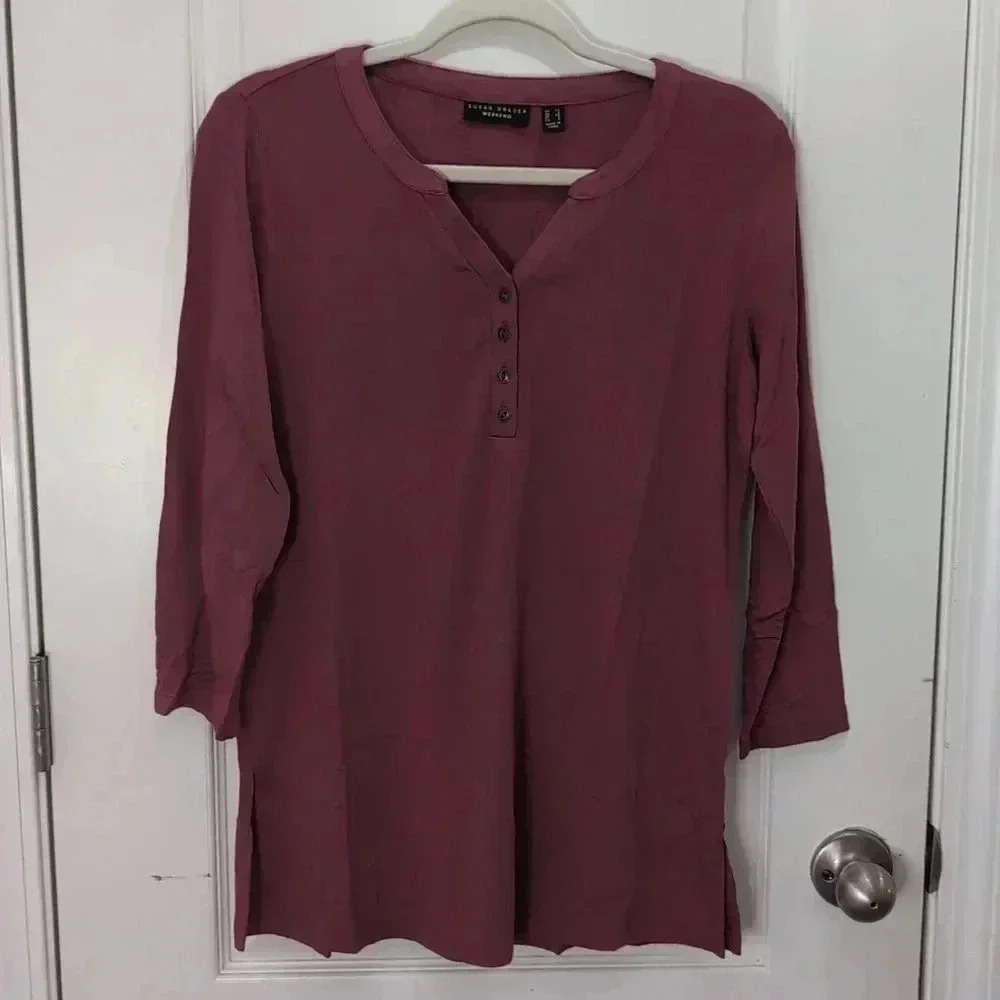 Susan Graver Women's Long Sleeve Top